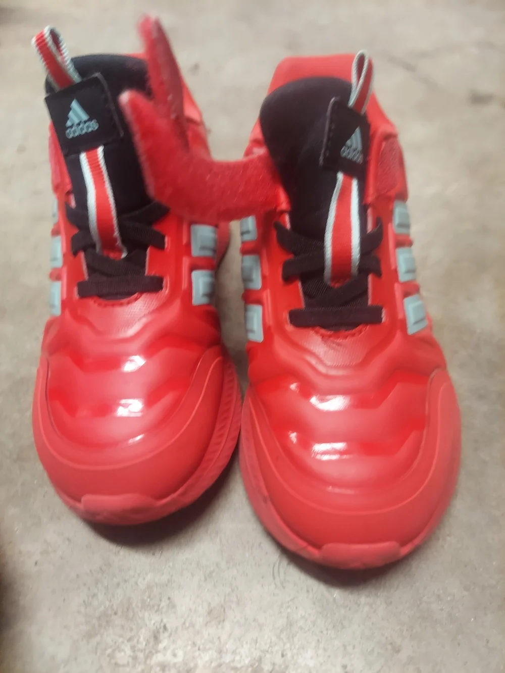 Kids Size 11K Red 'Armor Up' Adidas Sneakers